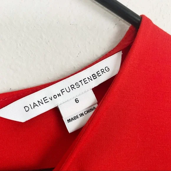 Diane von Furstenberg Evita sleeveless Sundried  Tomato red dress size 6 - Picture 2 of 9